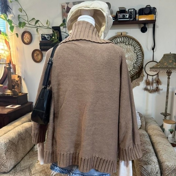 Croft & Barrow Brown Cable Knit Cardigan Sweater XL Oversized Button Front - Picture 7 of 8